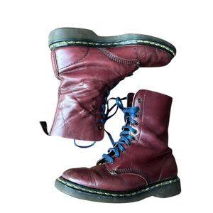 Dr. Martens Oxblood Leather Lace Up Combat Boot Vintage Men’s 8 Women’s 10